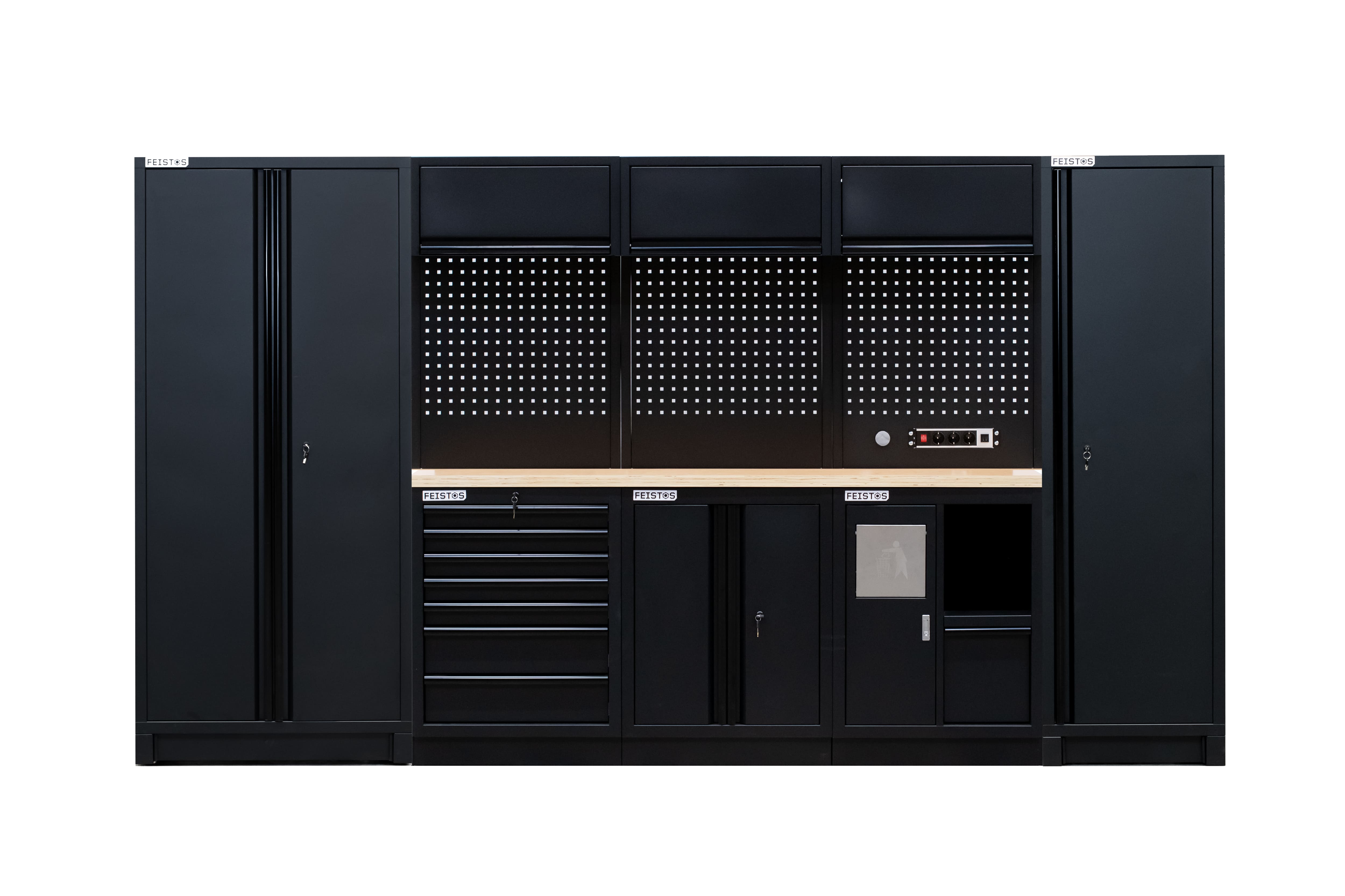 Feistos Werkstatteinrichtung EOS 12 Blackline Schwarz | 61x356x200cm 