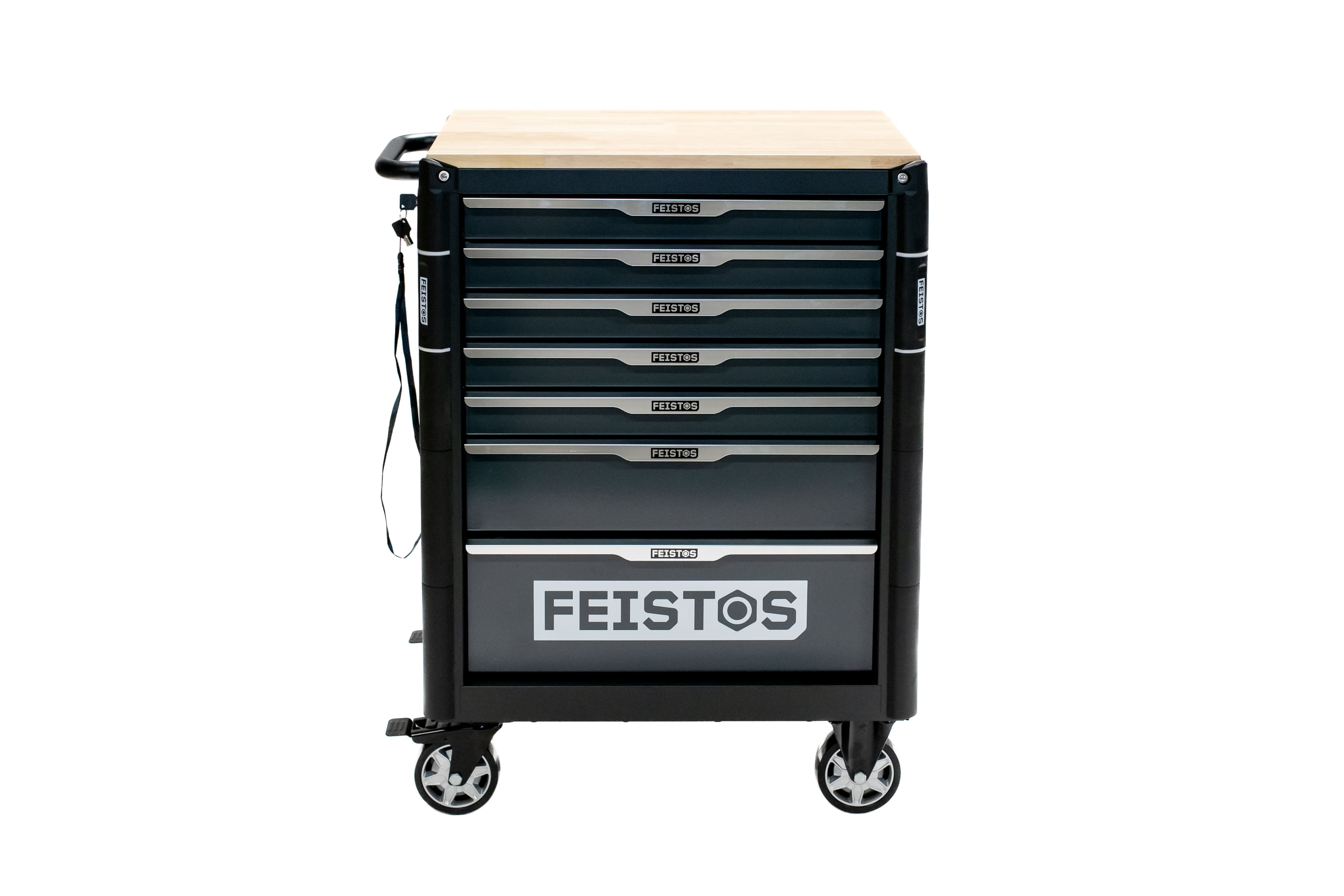 Feistos Werkstattwagen Mento 2 / 158-teilig Schwarz | 48x73x98cm 