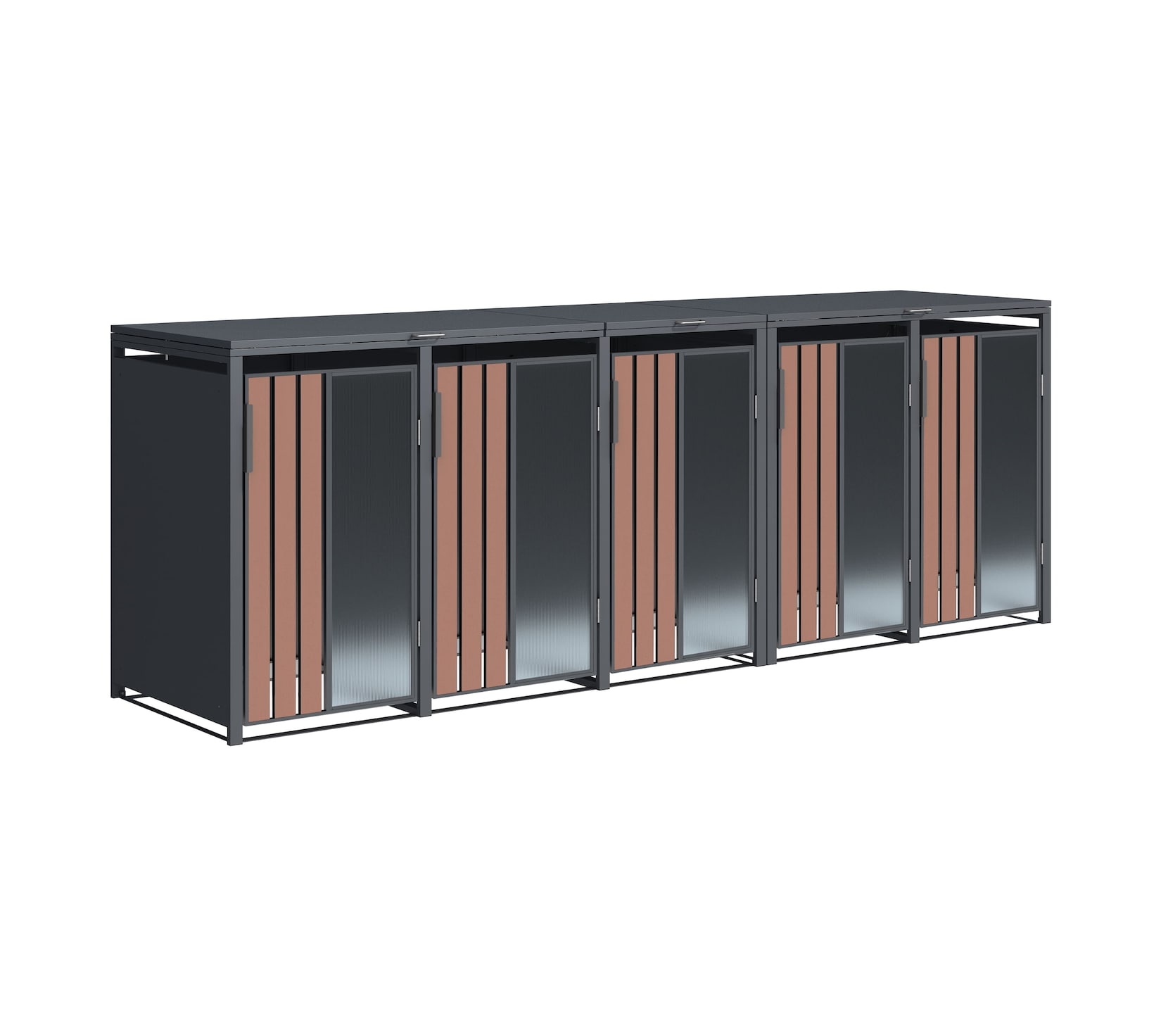 WESTMANN Mülltonnenbox "Status 5" BxTxH: 330x80x116 cm, für 5x240 L Mülltonnen