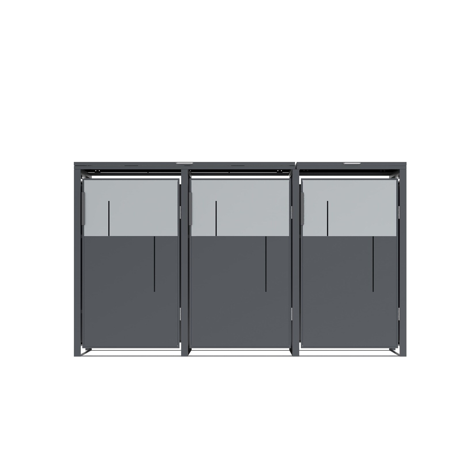 Mülltonnenbox Tonus 3   3 x  Anthrazit 80x198x116cm