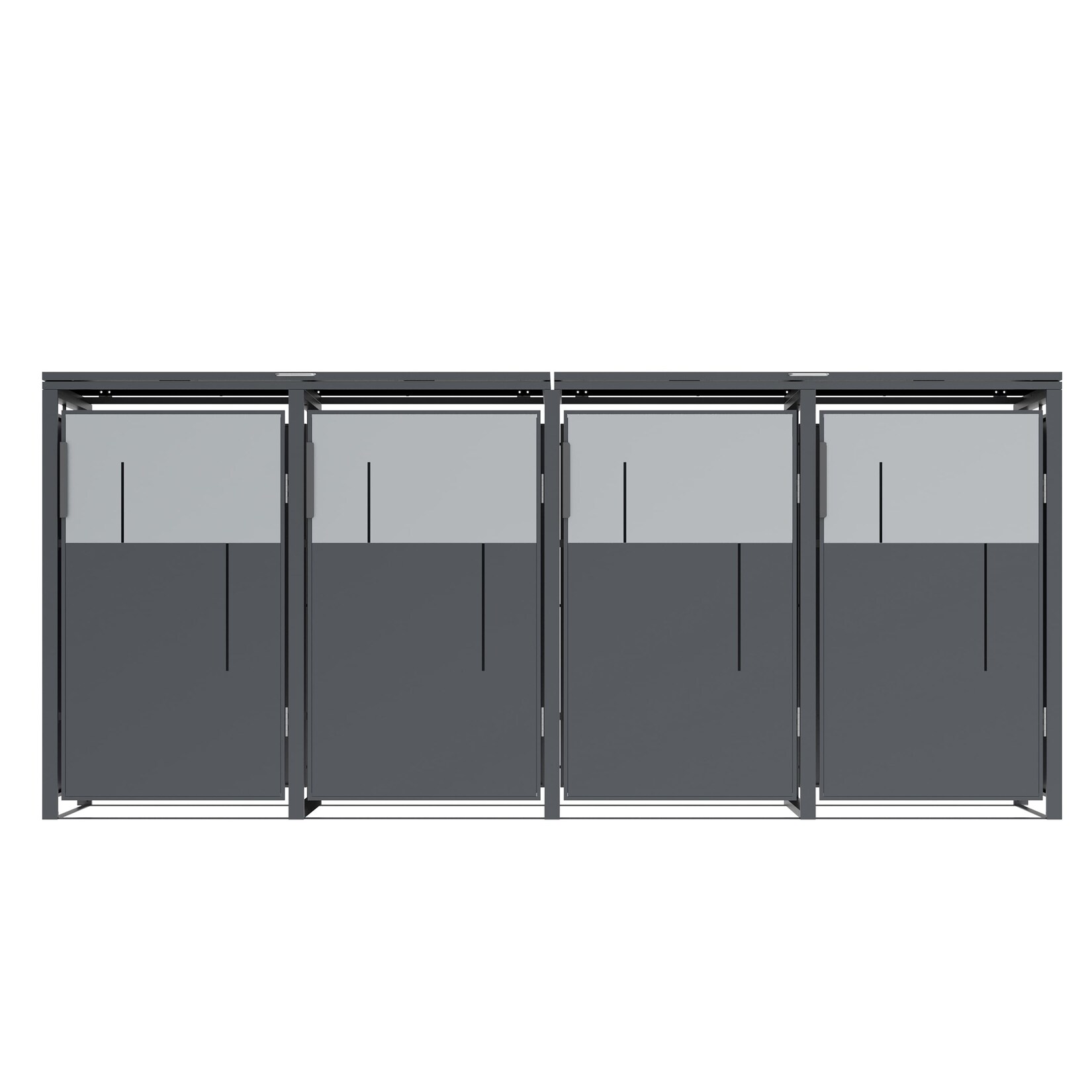 Mülltonnenbox Tonus 4   4 x  Anthrazit 80x265x116cm