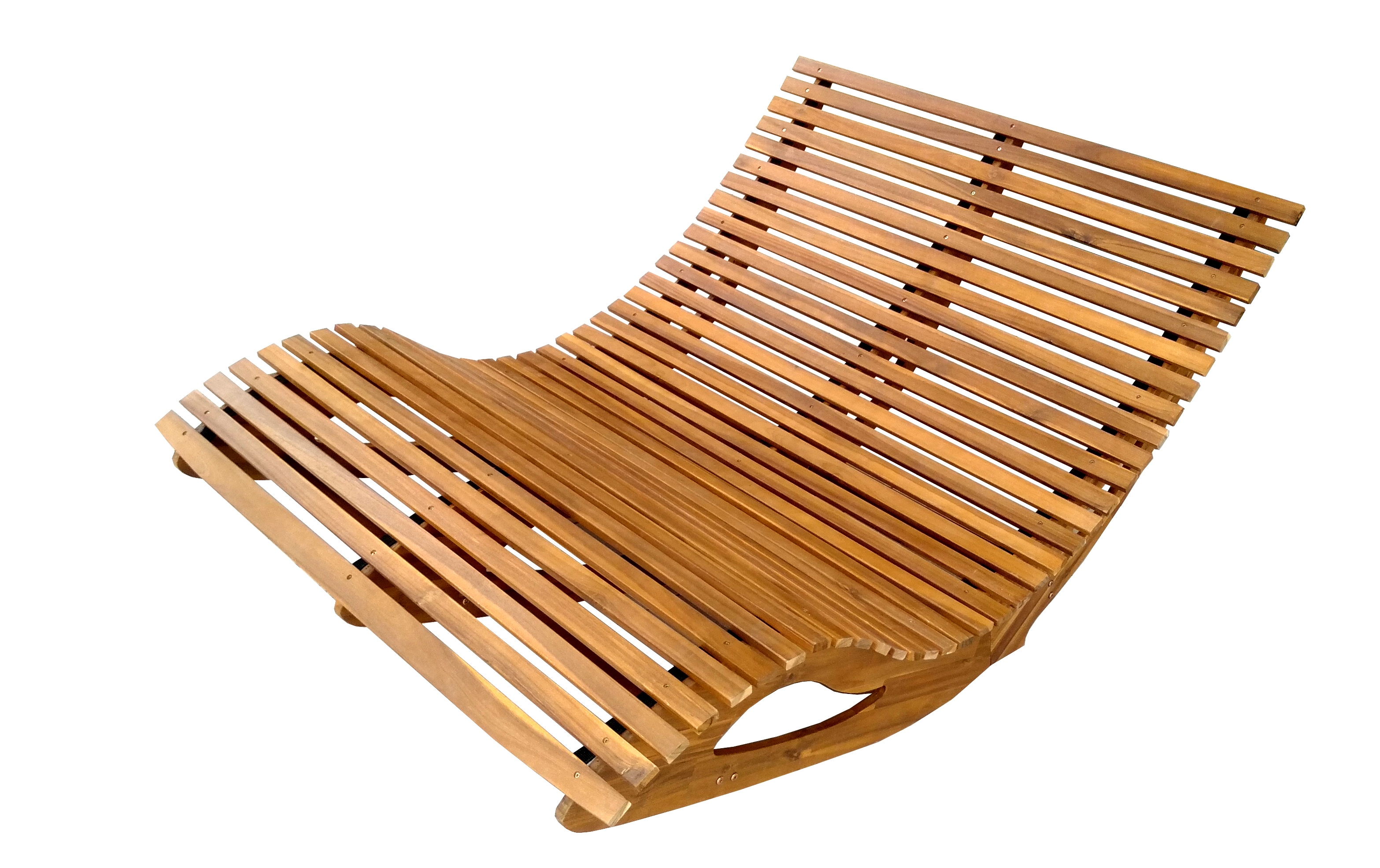 Ergonomische Doppelschwungliege aus Akazienholz - FSC&reg; zertifiziert 