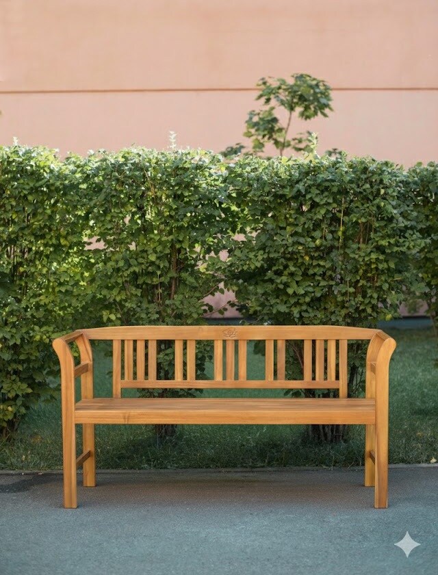 3-Sitzer Gartenbank aus Akazienholz, ca. 157 x 48,5&nbsp;x 82 cm - Rose