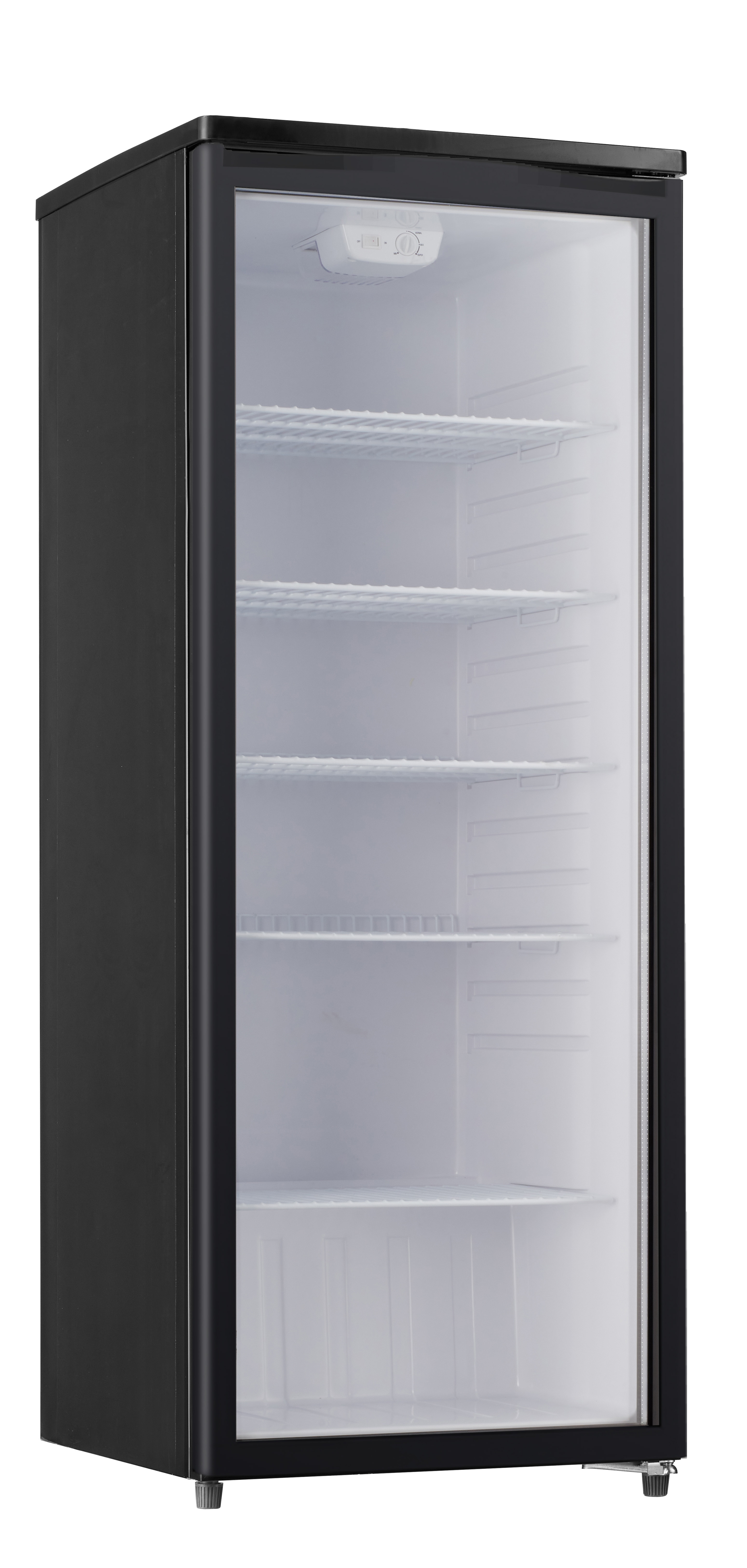 PKM Glast&uuml;rk&uuml;hlschrank GKS255B - Schwarz; 256 L Nutzinhalt; EEK: F, Ma&szlig;e (HxBxT in cm) 143,00 x 55,00 x 58,00 