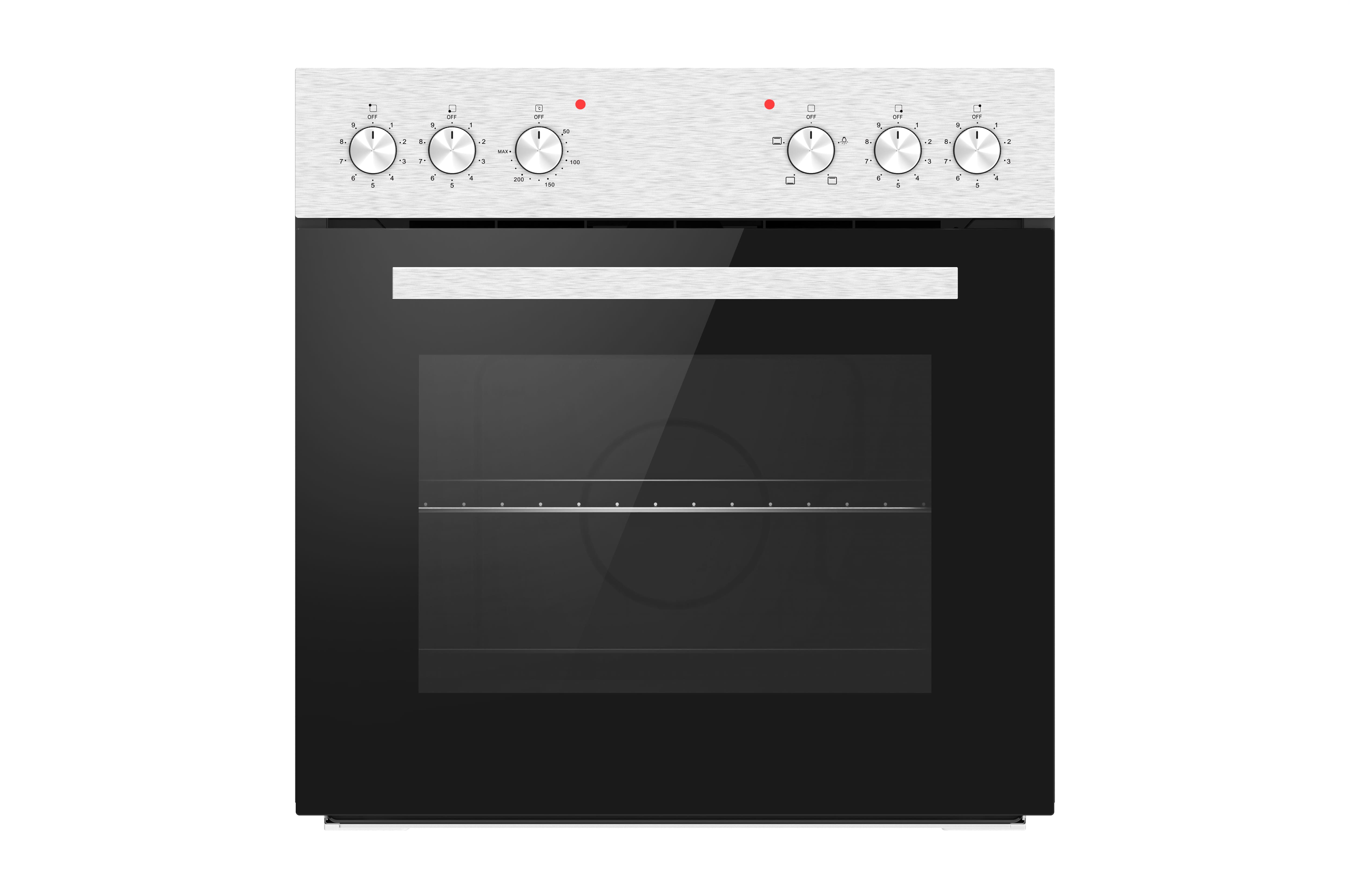 PKM Einbau Herdset EHS3IX - Einbauherdset mit Edelstahlblende; Glaskeramikkochfeld, Backofen 65L mit 3 Funktionen 