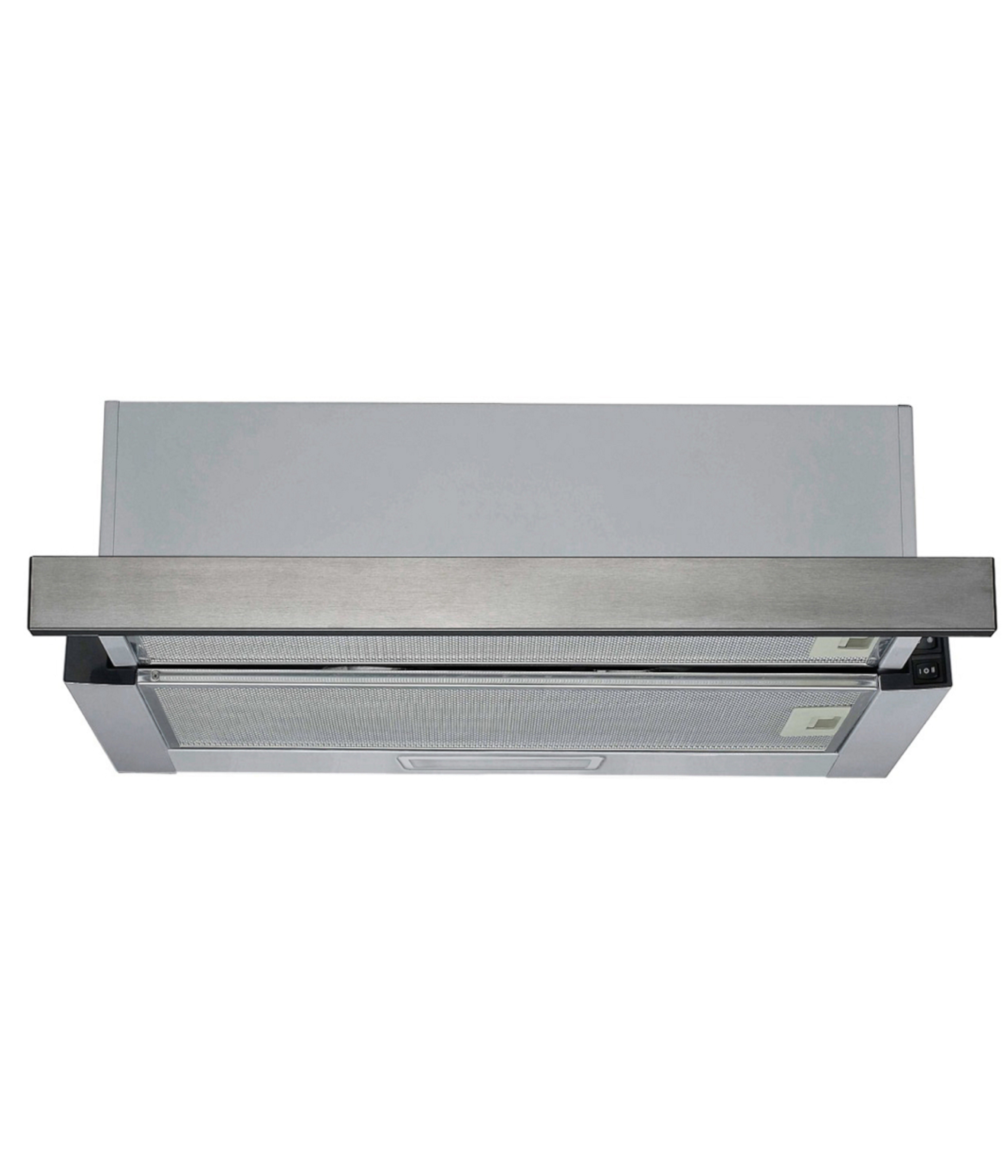 PKM Dunstabzugshaube UBH6002-AH - Flachschirmhaube mit Edelstahlblende, 2 Fettfilter, 319,7 m&sup3;/h, LED Beleuchtung 1 X 2,00 Watt, DC-Motor, 60 cm breit, EEK A 