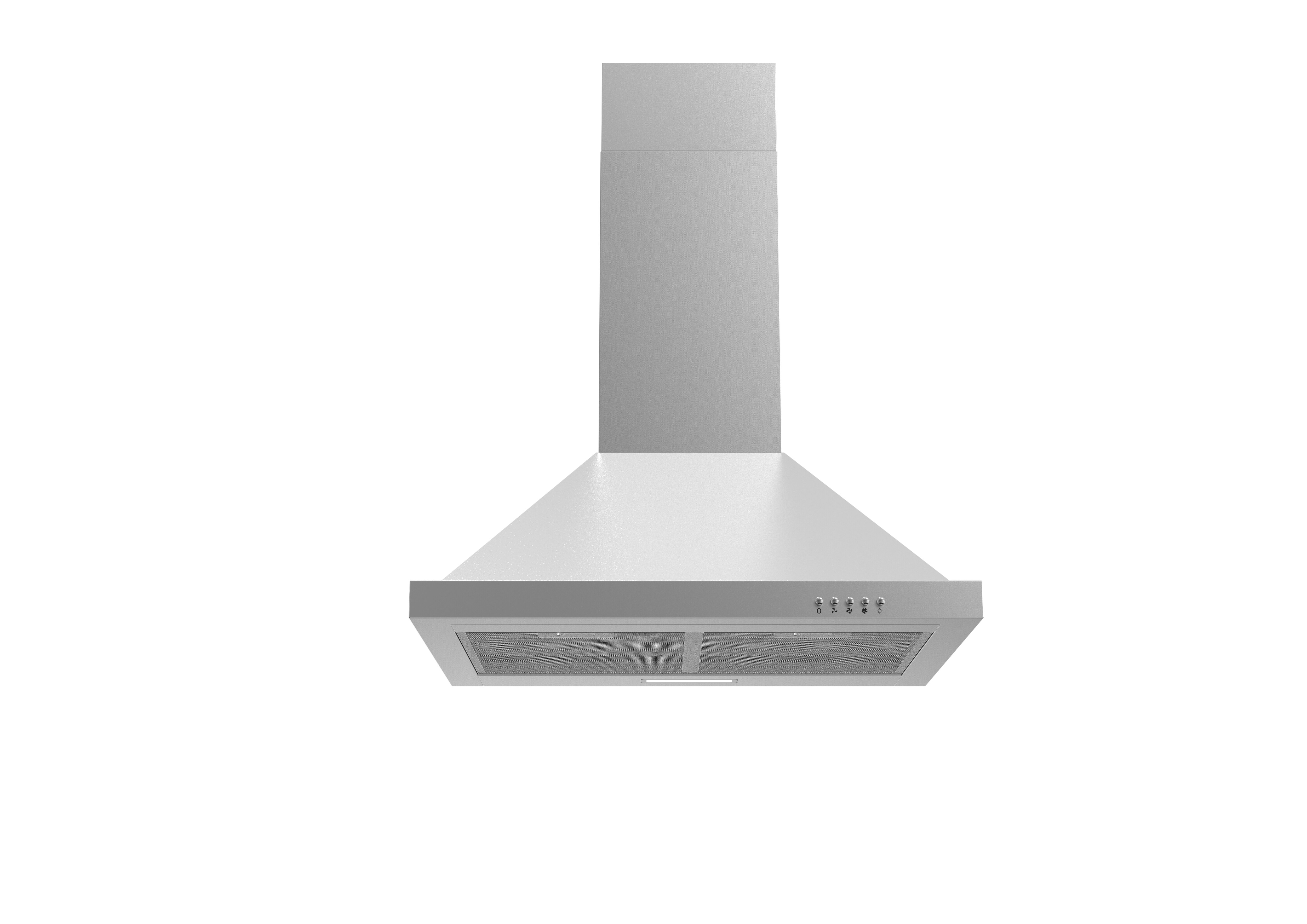 PKM Dunstabzugshaube 6090V - Kaminhaube edelstahl mit 2 Fettfiltern; 350 m&sup3;/h, LED-Beleuchtung 1 X 1,50 Watt, 60 cm breit, EEK A++ 