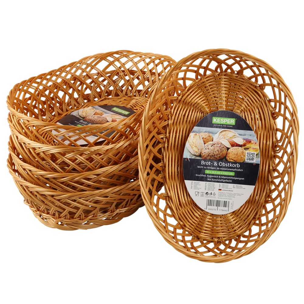 KESPER Brot- & Obstkorb, oval, 5er Pack 