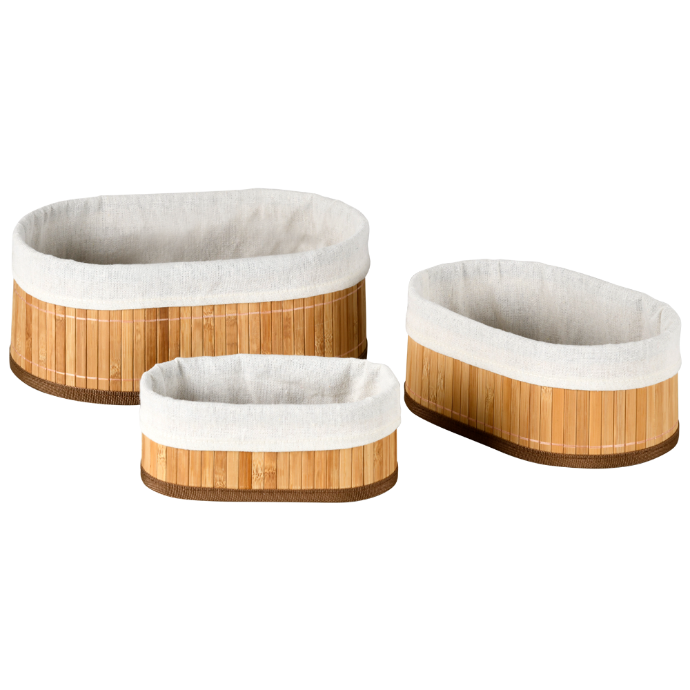 KESPER Bambus K&ouml;rbchen 3er Set, FSC 