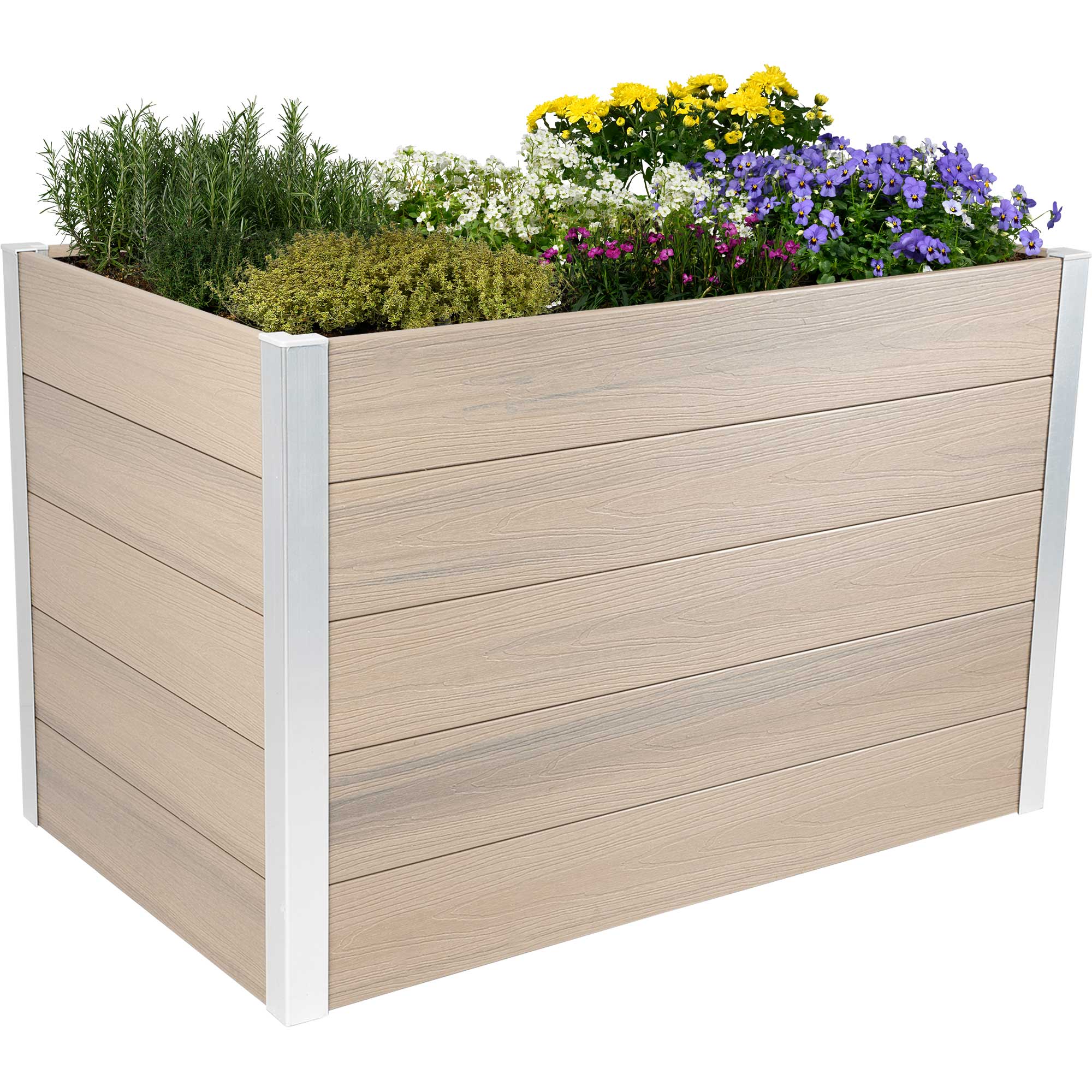 dobar WPC Hochbeet XL, Silbergrau 