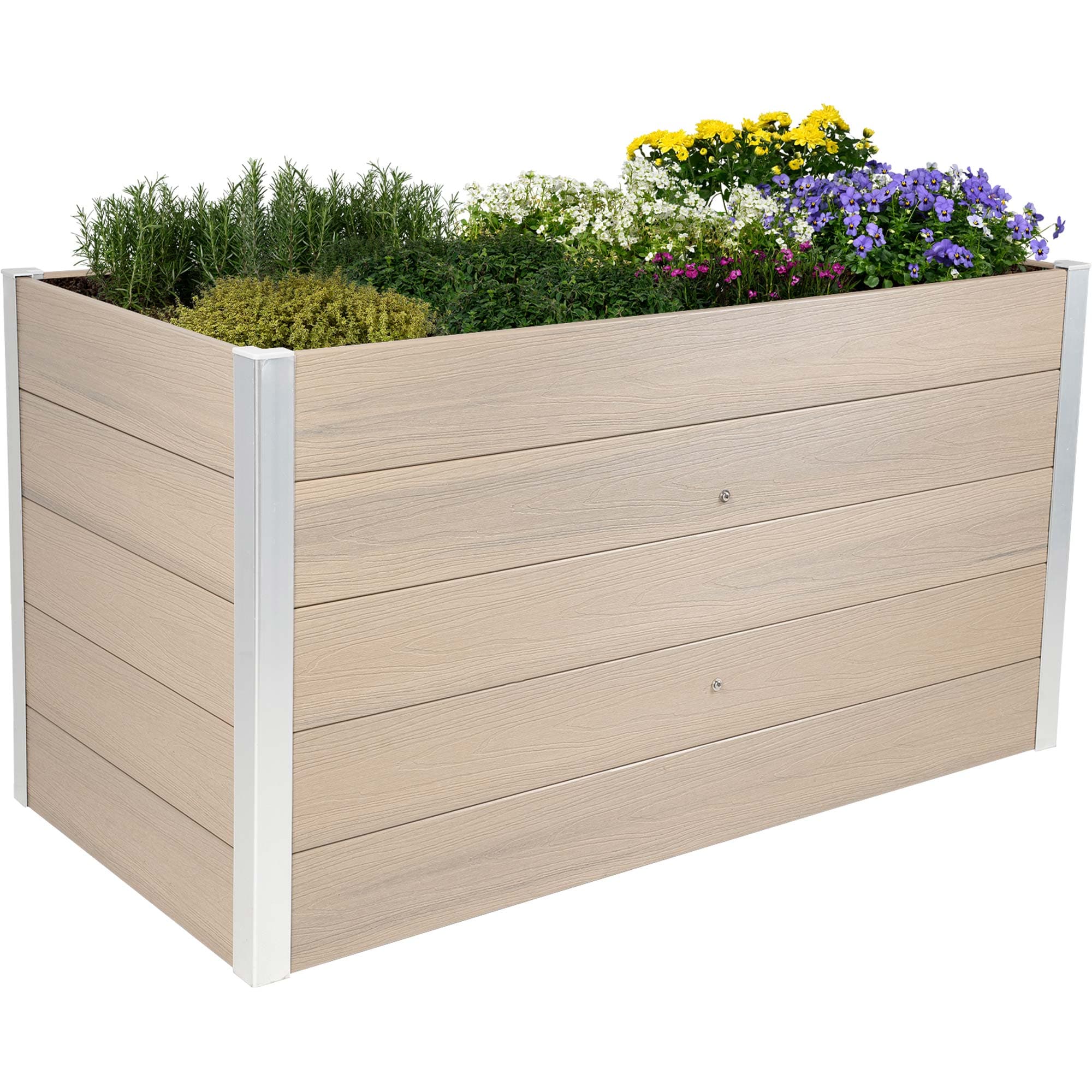 dobar WPC Hochbeet XXL, Silbergrau 