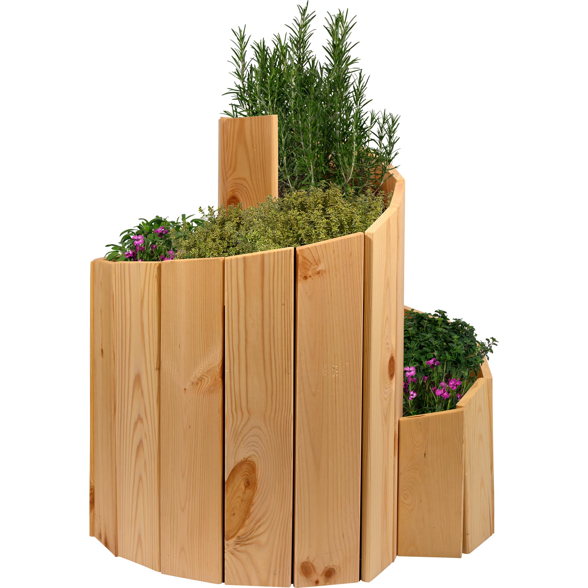 dobar Kr&auml;uterspirale Massivholz, Bausatz 