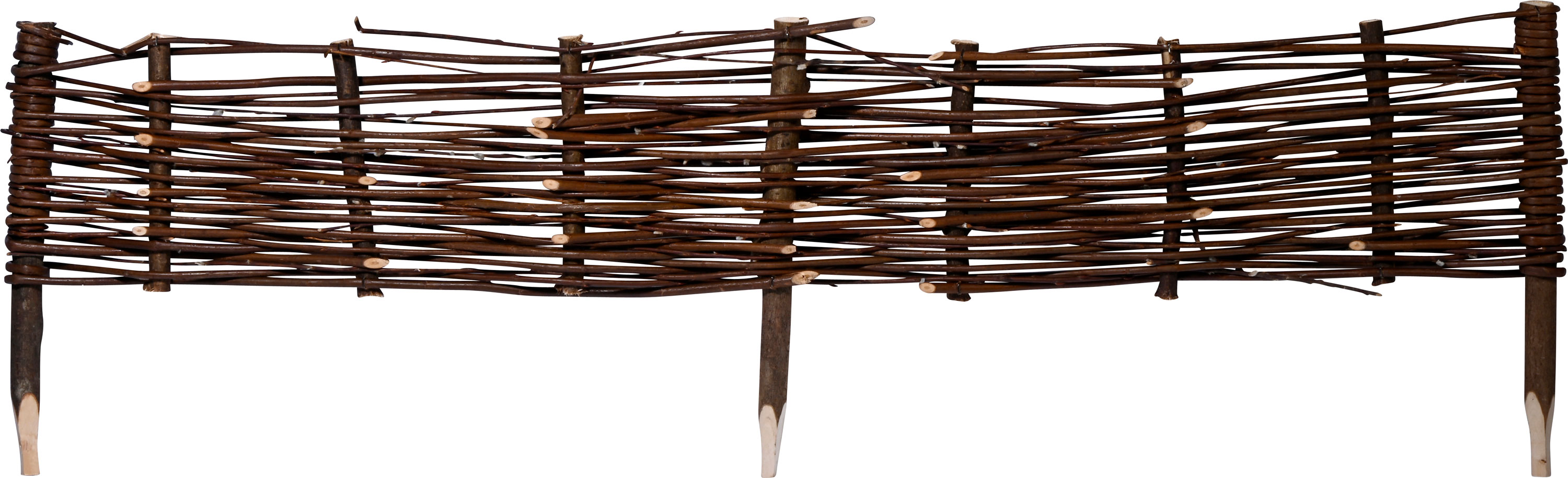 dobar Beeteinfassung aus Weide 100x20 cm, 4er Set 