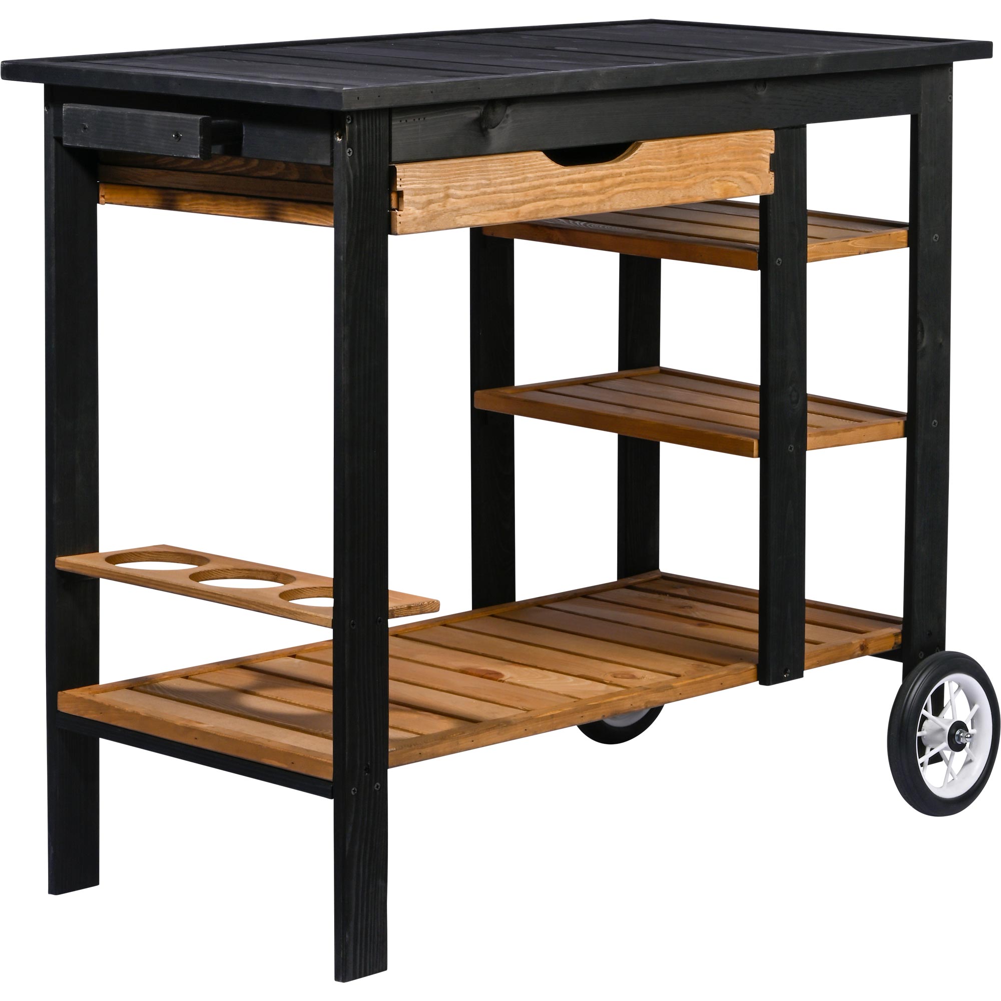 dobar BBQ-Trolley Edelschwarz 