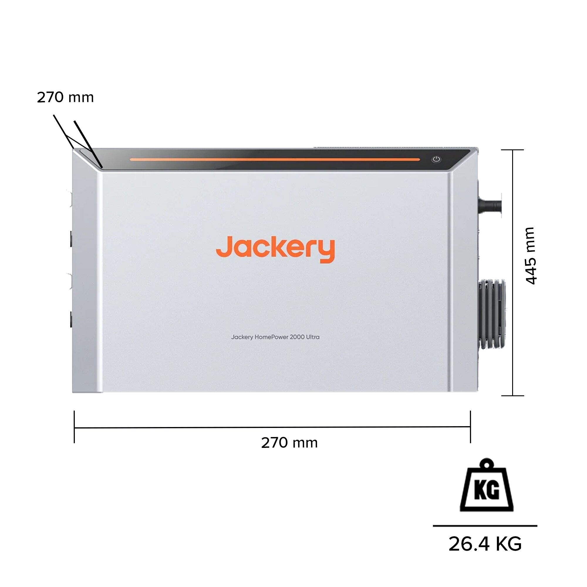 Produktbild von SUNNIVA Balkonkraftwerk 920 W Mit Jackery HomePower 2000 Ultra Speicher (2,048 KWh), Bifaziale Glas-Glas Module, Komplettset Für Steckdose