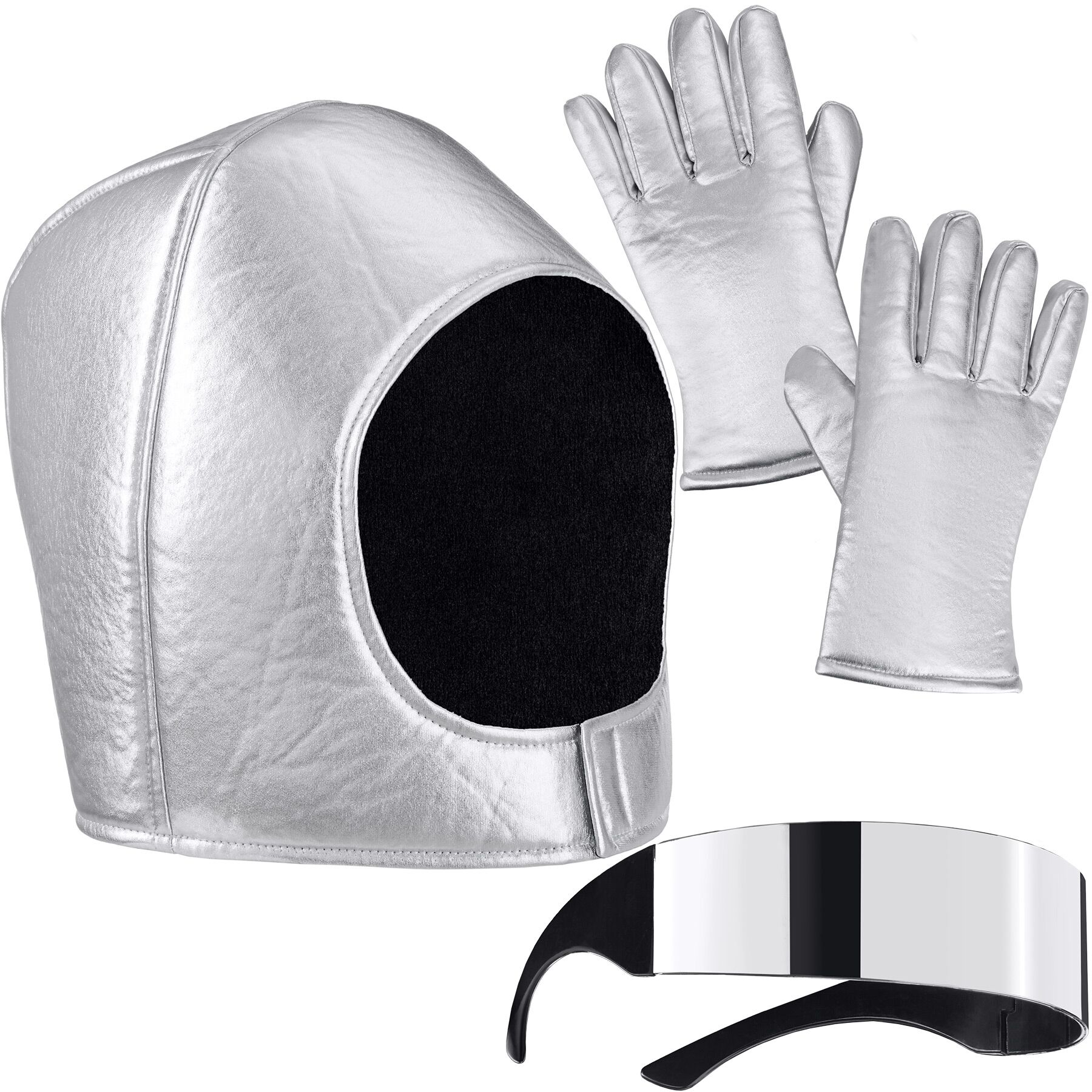 tectake&reg; Unisexkost&uuml;m Astronautenhelm, Brille und Handschuhe 
