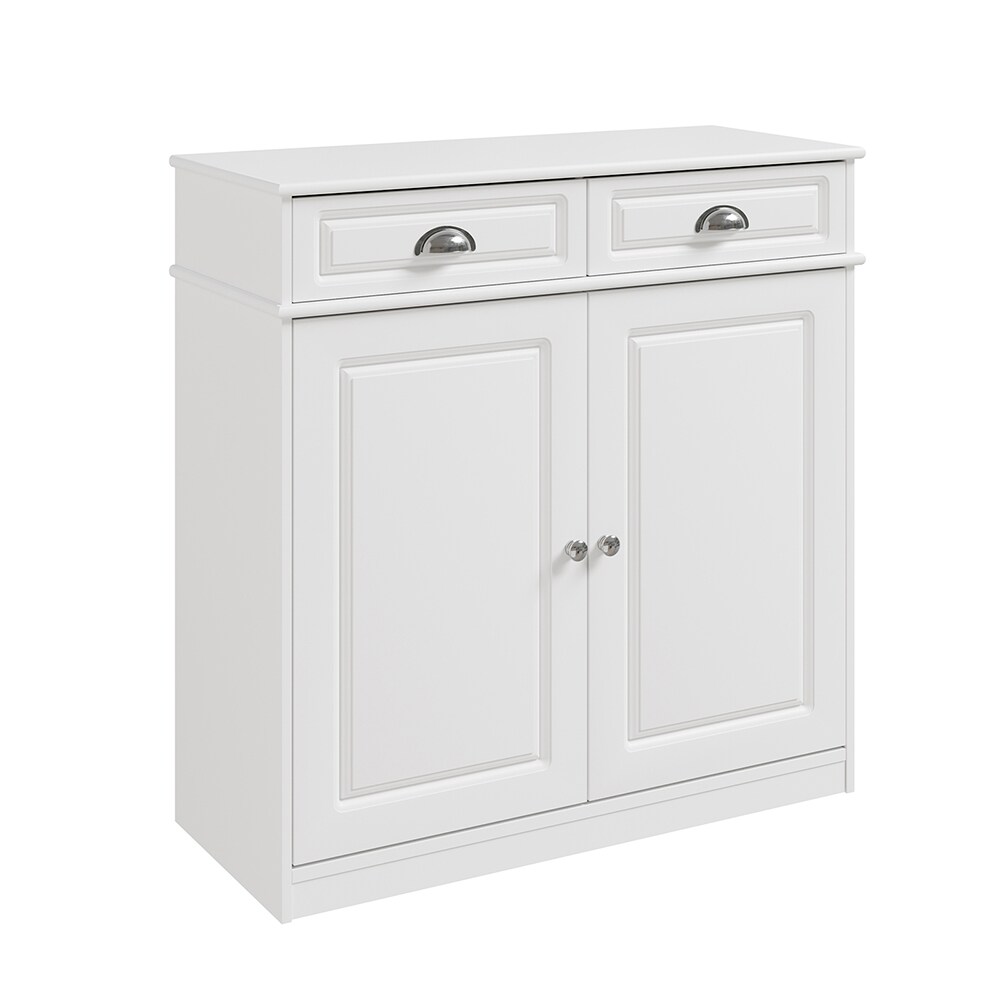 SoBuy Schuhschrank mit 2 Schubladen Weiß 80x35x82,2cm Modern