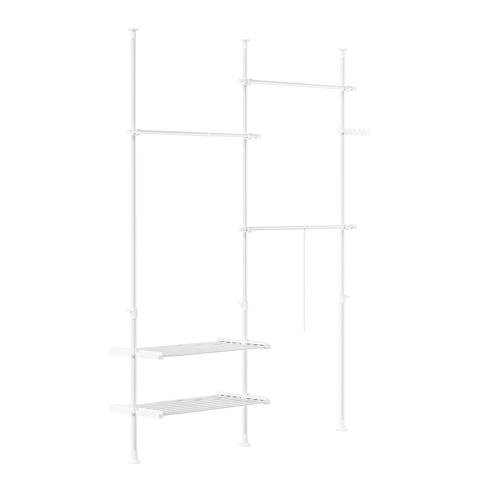 SoBuy Begehbarer Garderobenst&auml;nder Wei&szlig; 145x42,4x227cm Funktional 