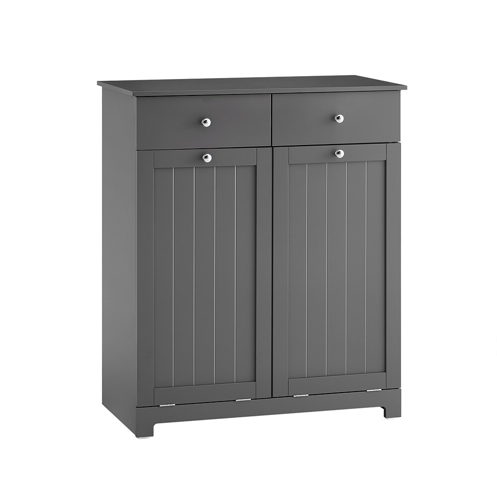 SoBuy W&auml;scheschrank mit 2 Schubladen Dunkelgrau 78x38,5x90,5cm Nordisch 