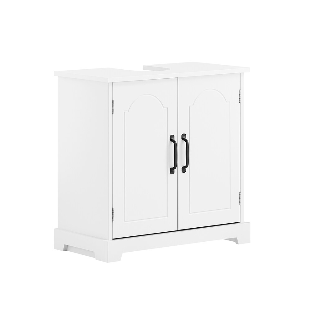 SoBuy Waschbeckenunterschrank mit 2 T&uuml;ren Wei&szlig; 60x30x60cm Modern 
