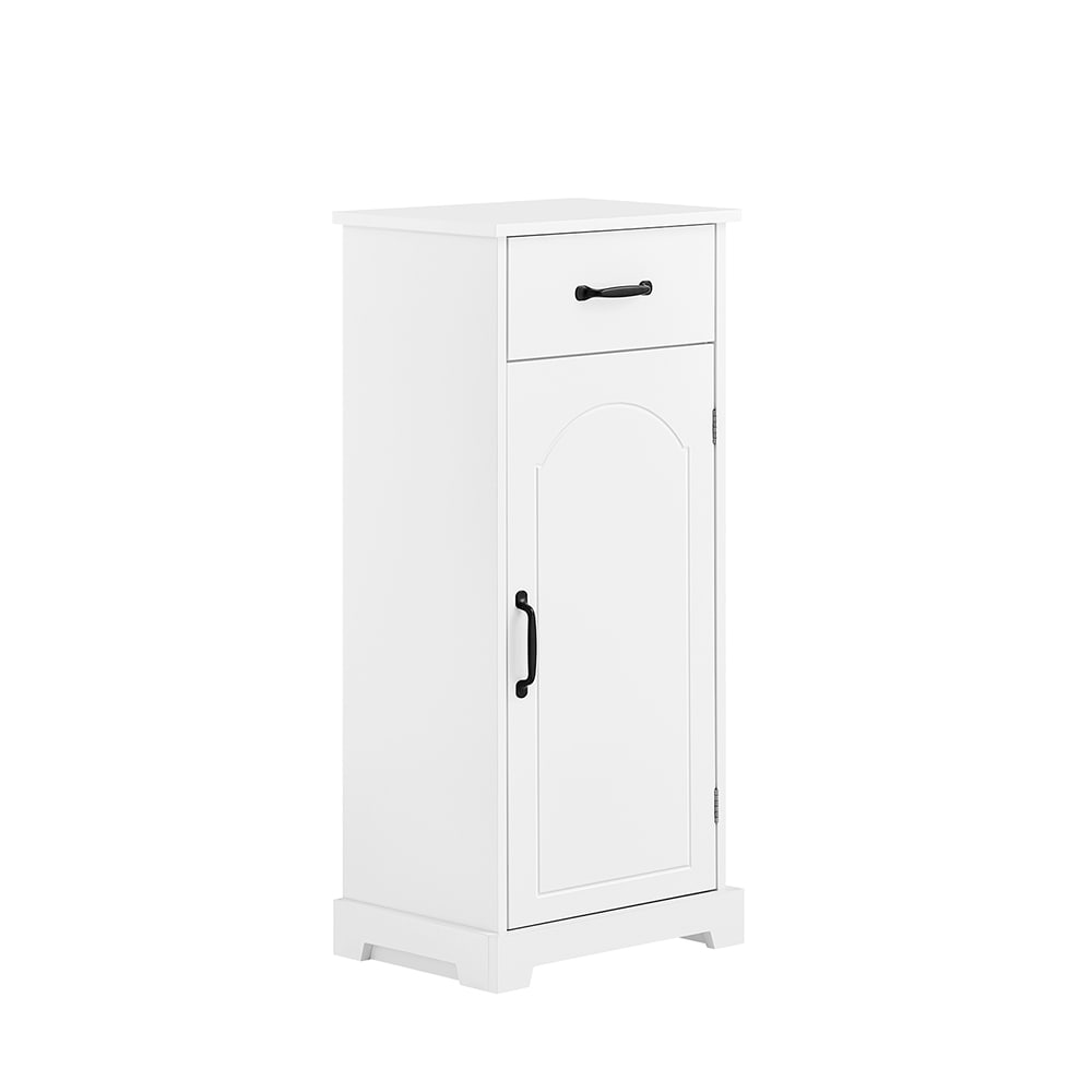 SoBuy Badunterschrank mit 1 Schublade Wei&szlig; 42x30x93cm Minimalistisch 