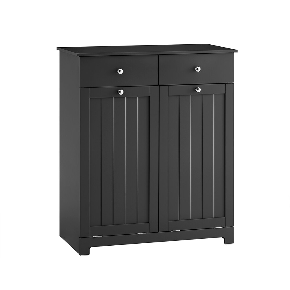 SoBuy W&auml;scheschrank mit 2 Schubladen Schwarz 78x38,5x90,5cm Nordisch 
