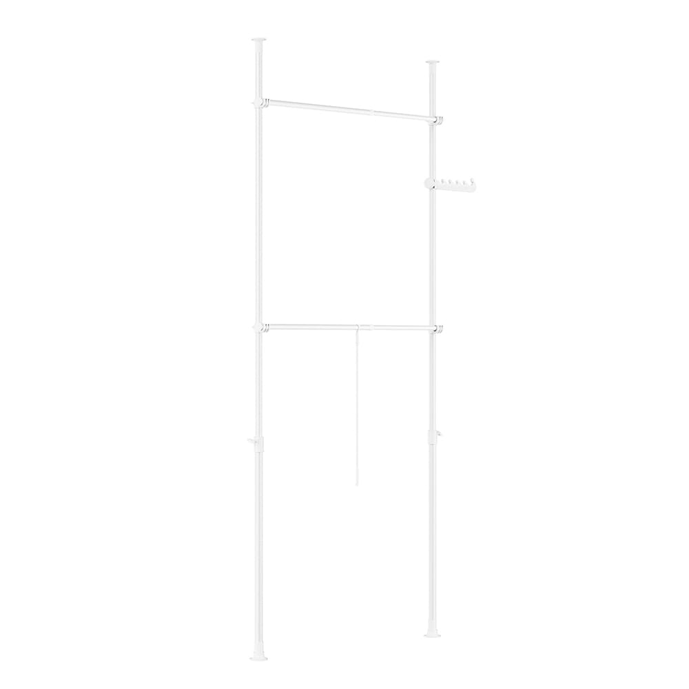 SoBuy Garderobenständer verstellbar Weiß 75x9x227cm Funktional Image