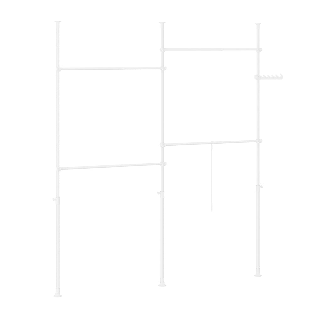 SoBuy Garderobenst&auml;nder Verstellbar Wei&szlig; 145x9x227cm Funktional 