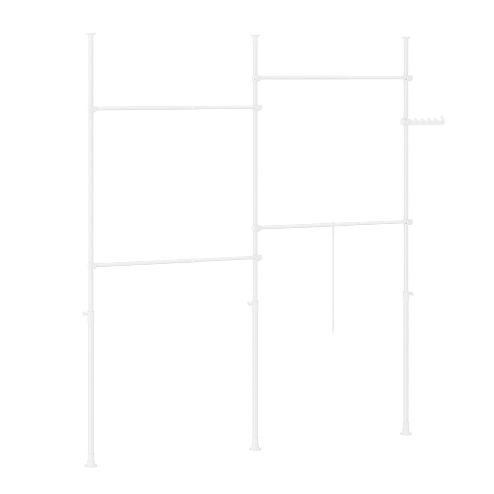 SoBuy Garderobenständer Verstellbar Weiß 145x9x227cm Funktional Image