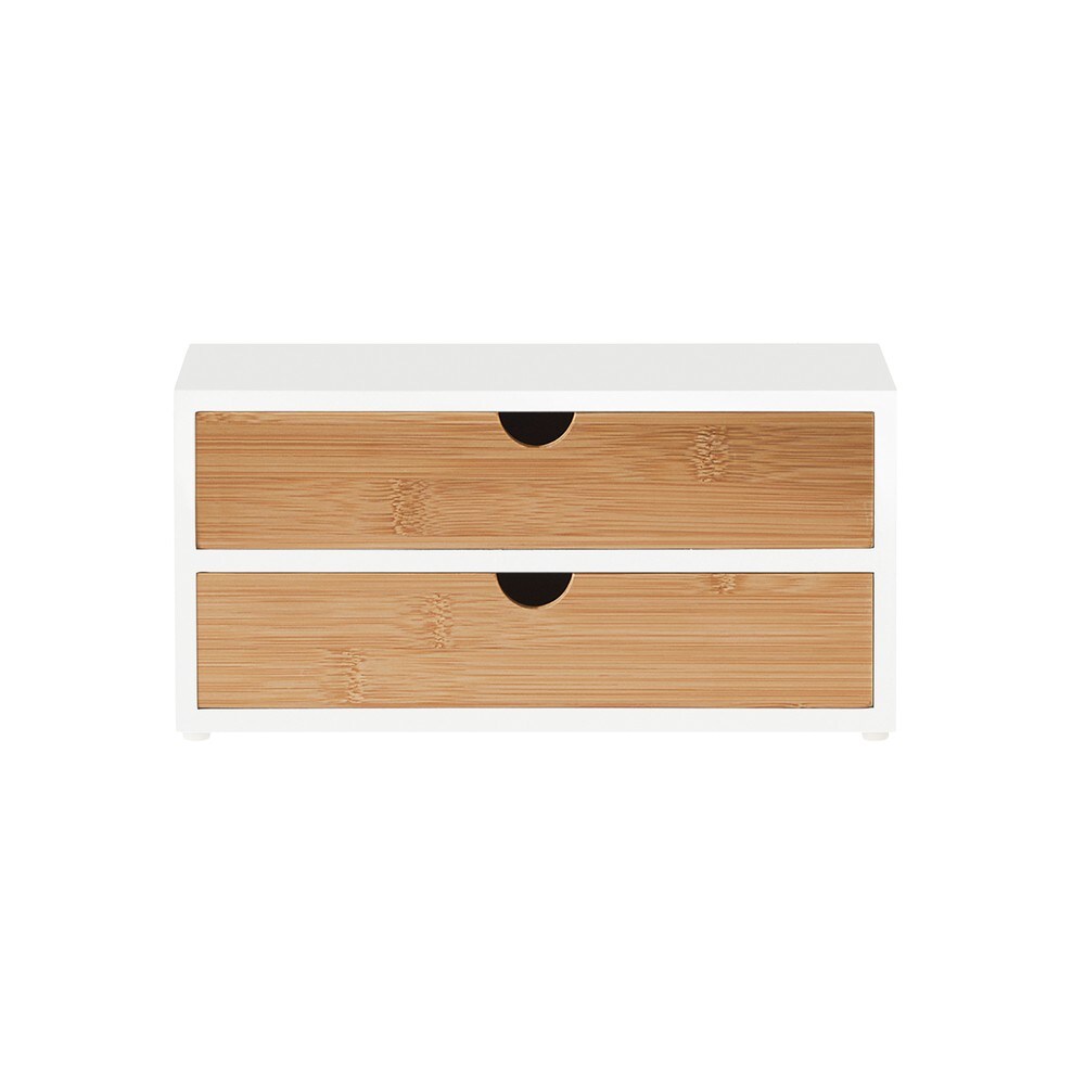 Kapselhalter mit 2 Schubladen Holzfarbe 30x20x14cm Modern