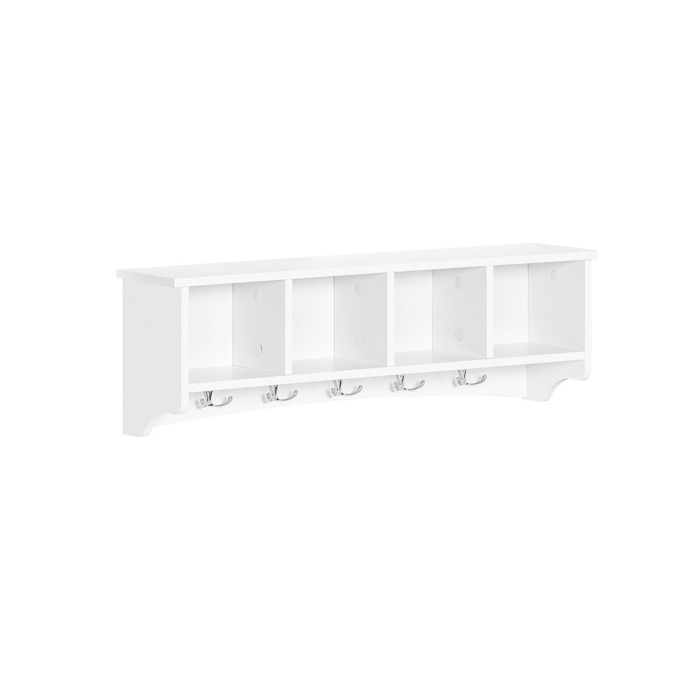 SoBuy Wandgarderobe mit 1 Ablage Wei&szlig; 72x15,5x23cm Modern 