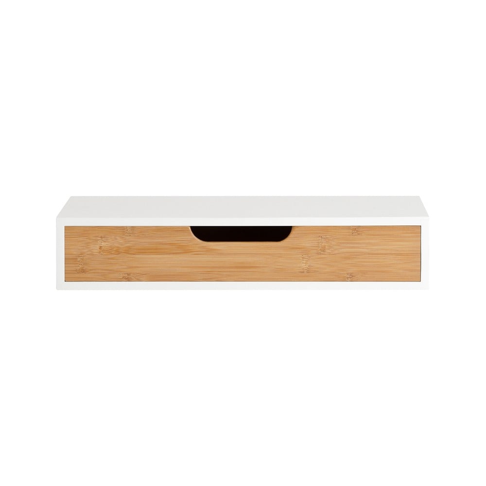 SoBuy Wandregal mit Schublade Holzfarbe 40x24,5x8cm Modern 