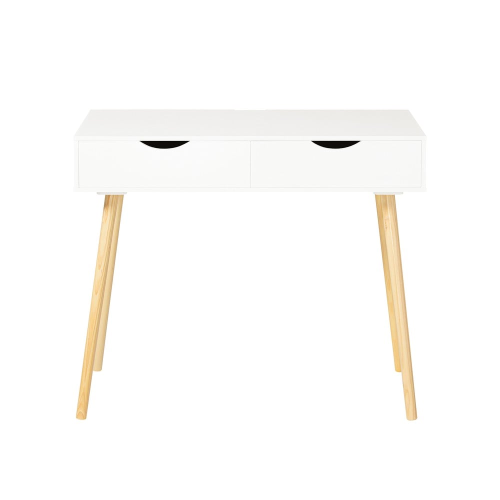 SoBuy Schreibtisch mit 1 Schublade Holzfarbe 90x45x77cm Minimalistisch 