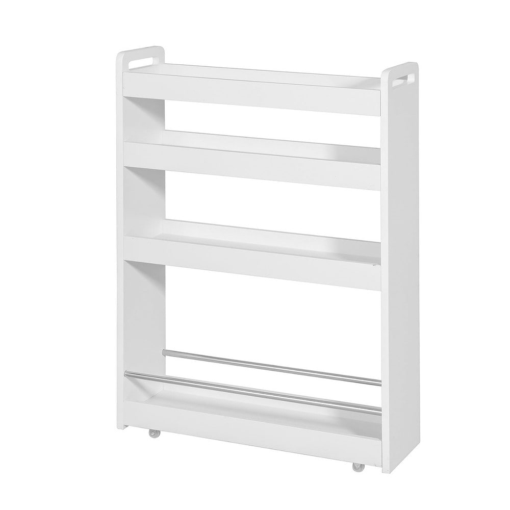 SoBuy K&uuml;chenwagen mit 4 Shelves Wei&szlig; 60x18x81,5cm Funktional 