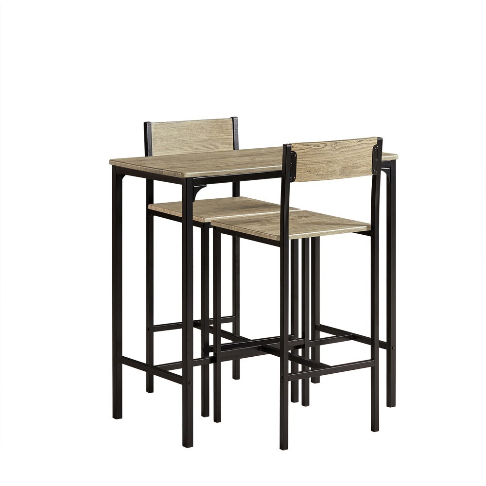 SoBuy OGT03 juego de mesa de bar mesa de comedor de 3 piezas mesa de bistró muebles de balcón muebles de bistró