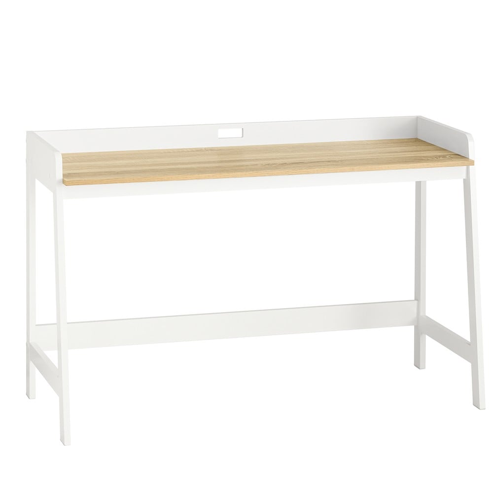 SoBuy Schreibtisch Holzfarbe 125x51,5x80cm Minimalistisch 