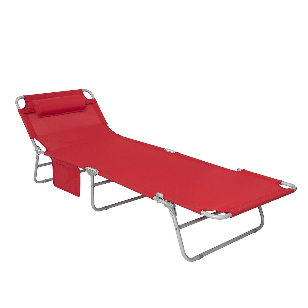 Klappbare Sonnenliege Rot 193x56x81cm Industriell