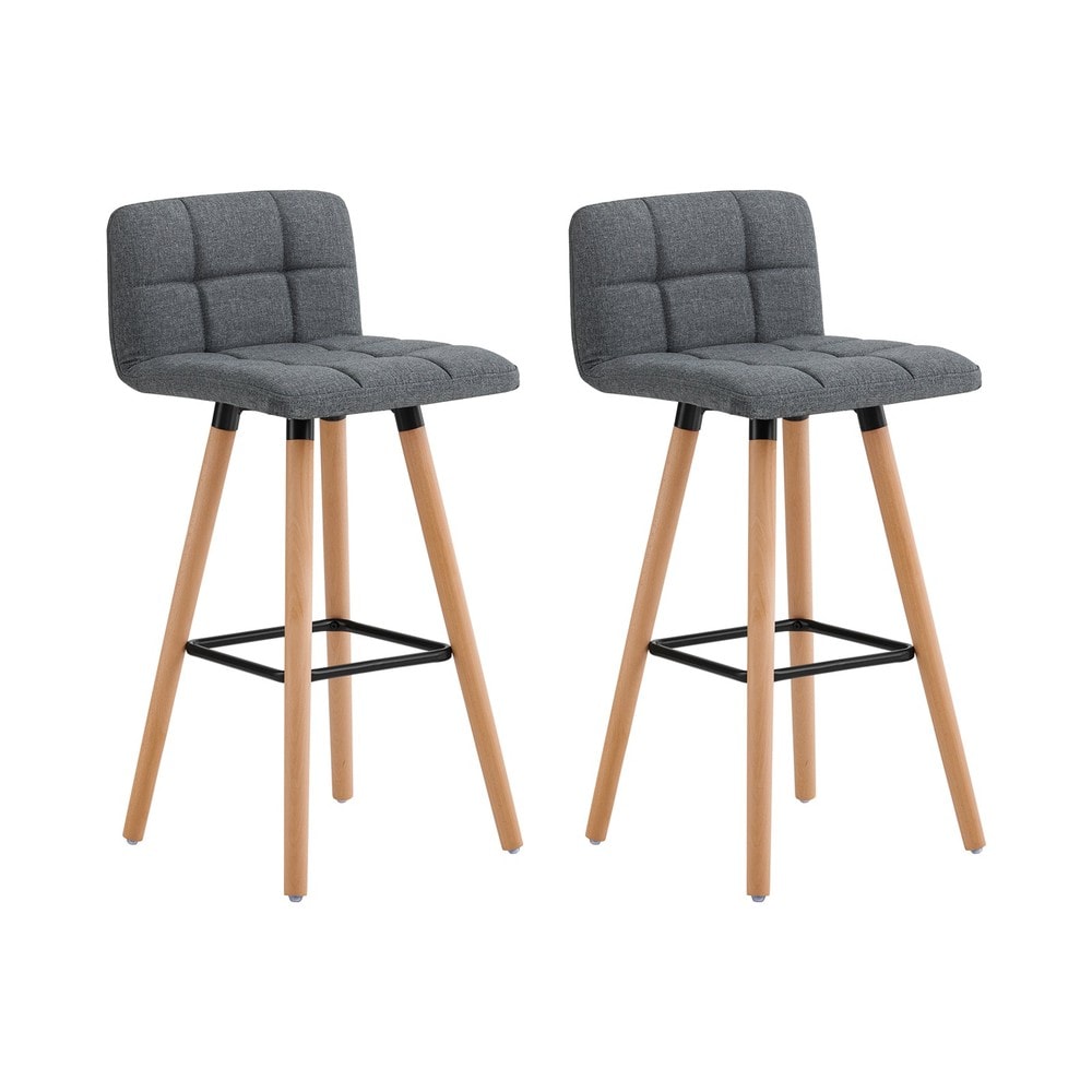 SoBuy Barhocker 2er Set Dunkelgrau 45x42x92cm Minimalistisch 