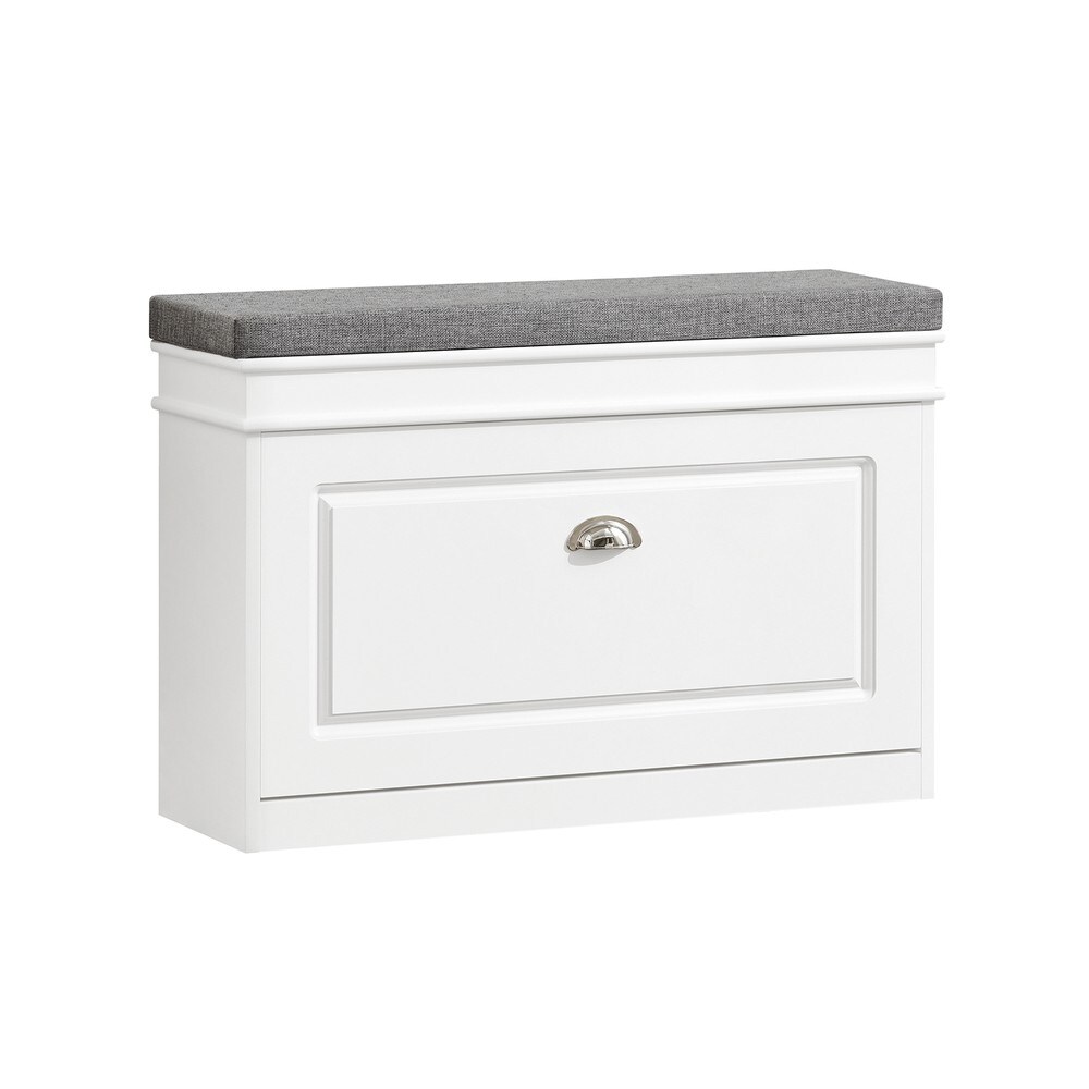 SoBuy Schuhbank mit 1 T&uuml;r Wei&szlig; 75x24x51cm Funktional 