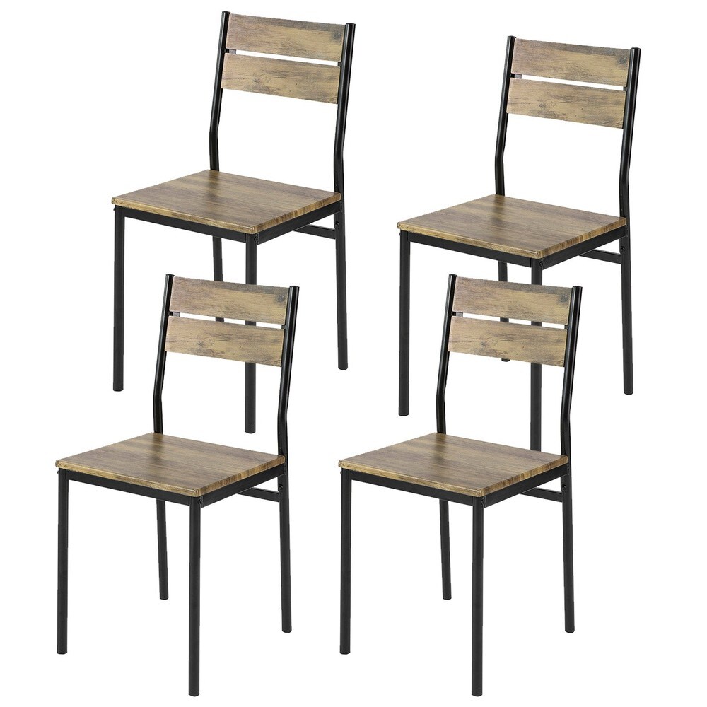 SoBuy Barhocker 4er Set Holzfarbe 39,5x45x82,5cm Vintage 