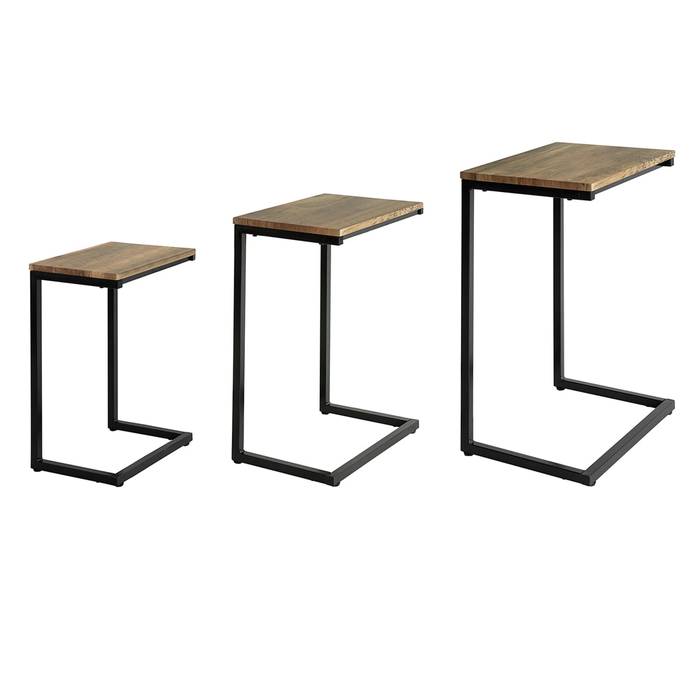 SoBuy Couchtisch 3-teilig Holzfarbe 46x30x60cm Modern 