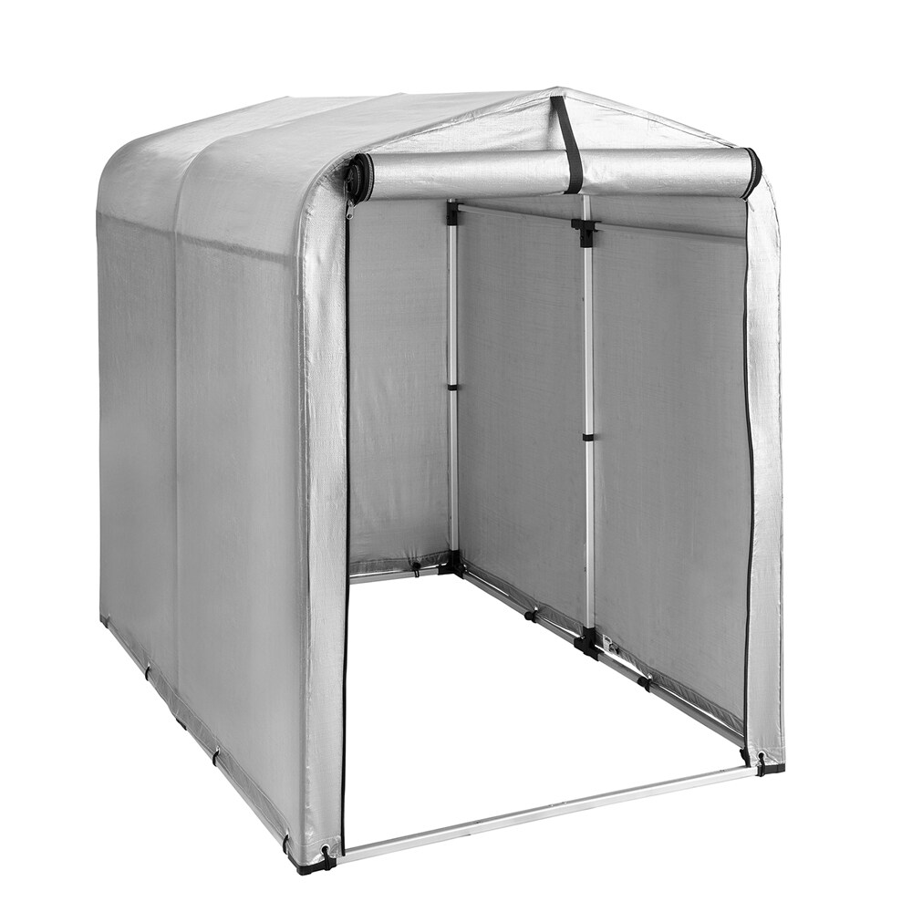 Fahrradgarage mit 1 Tür Silber 179x120x160cm Funktional