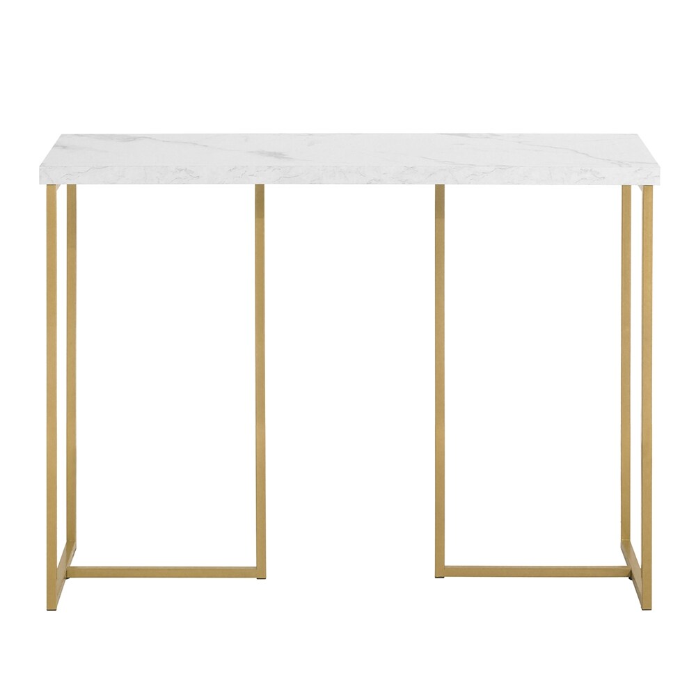 SoBuy Konsolentisch Flur Gold 100x36x75,5cm Modern 