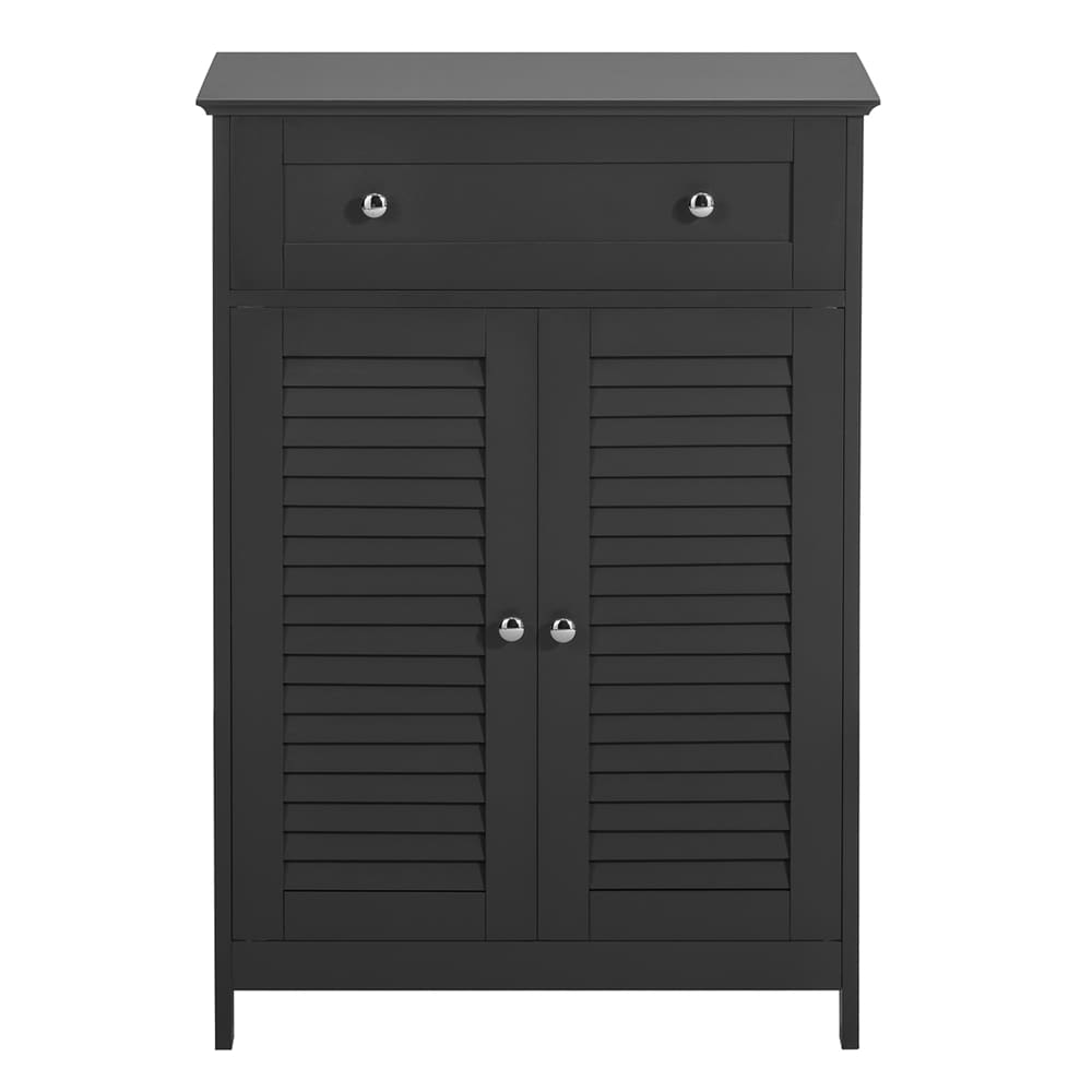 SoBuy Badunterschrank mit 1 Schublade Dunkelgrau 60x35x87cm Klassisch 