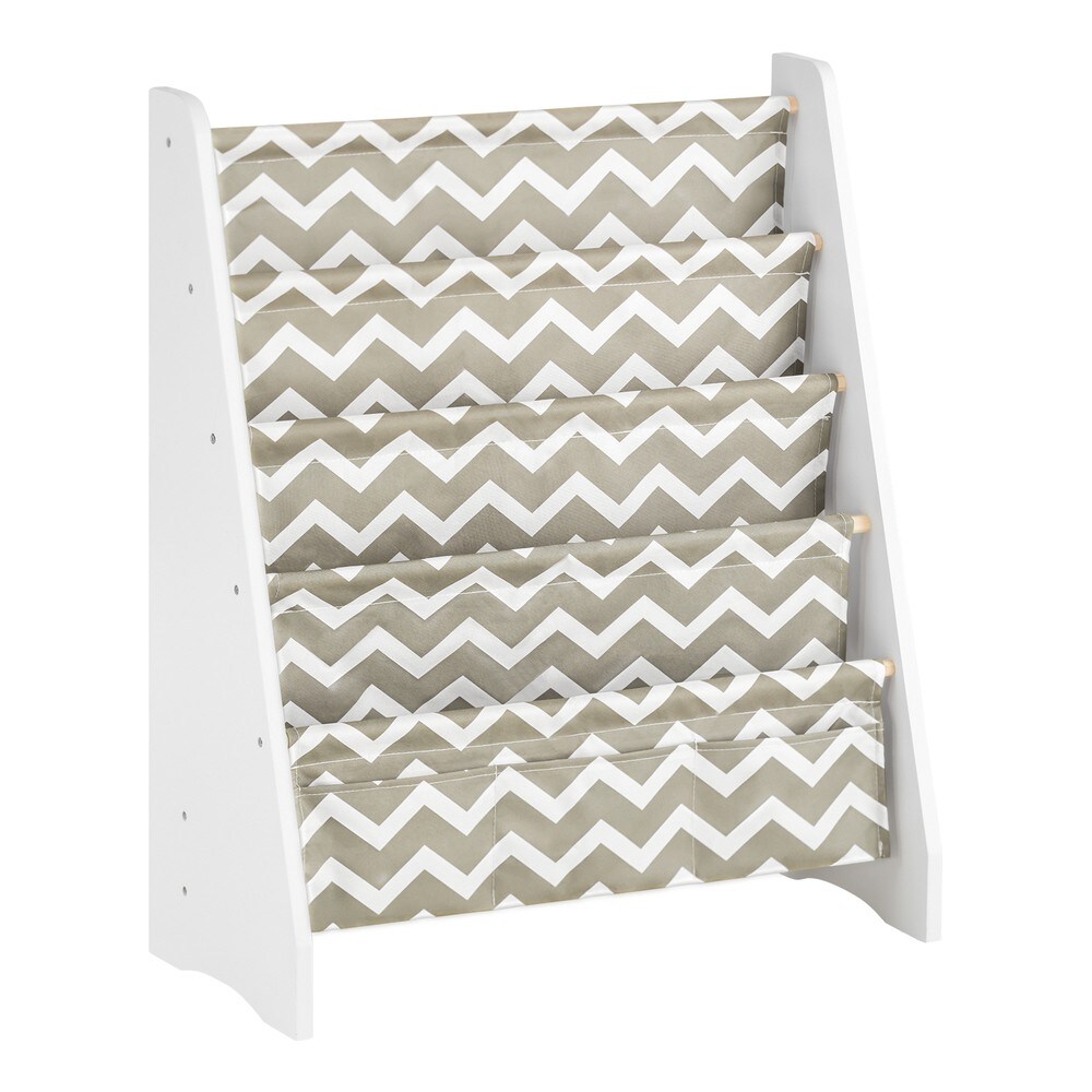 SoBuy Kinderregal mit 4 F&auml;chern Hellgrau 63x28x76cm Funktional 