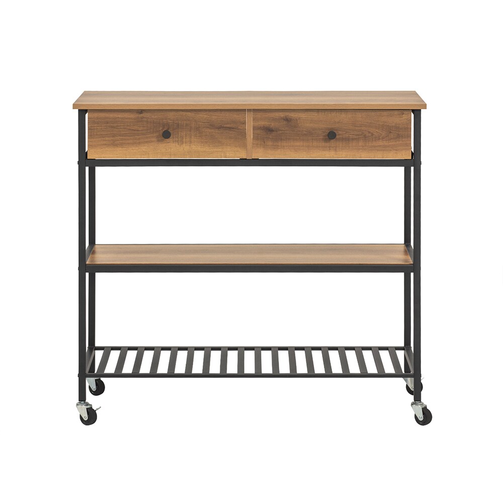 SoBuy K&uuml;cheninsel mit 1 Schublade Dunkelbraun 100x45x92,5cm Industriell 