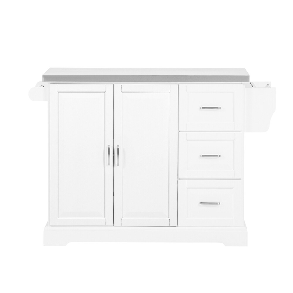 SoBuy K&uuml;cheninsel mit 3 Schubladen Wei&szlig; 128x71x91cm Funktional 