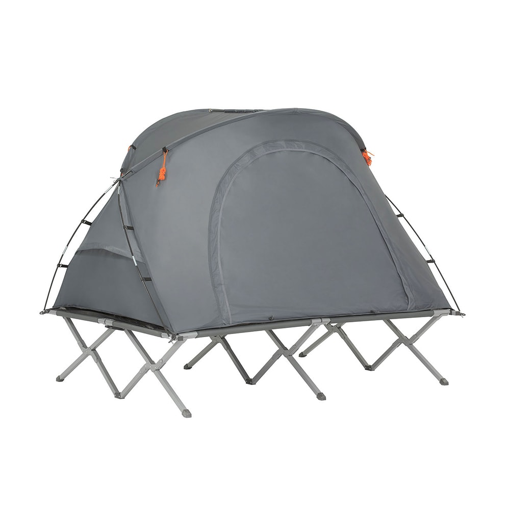 SoBuy Campingzelt f&uuml;r 2 Personen Hellgrau 193x86,5x154,5cm Funktional 