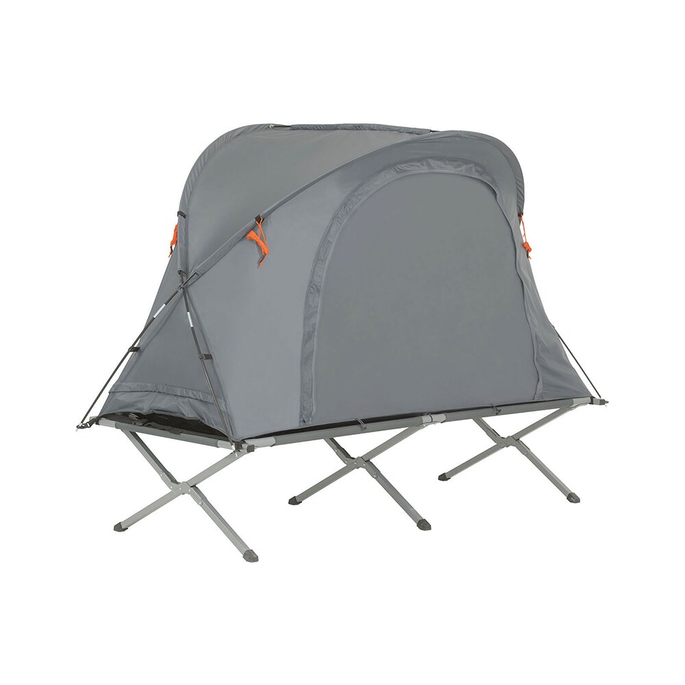 SoBuy OGS60-HG tente de survie lit de camping 4 en 1 ensemble de camping avec sac de couchage matelas et accessoires tente 1 personne