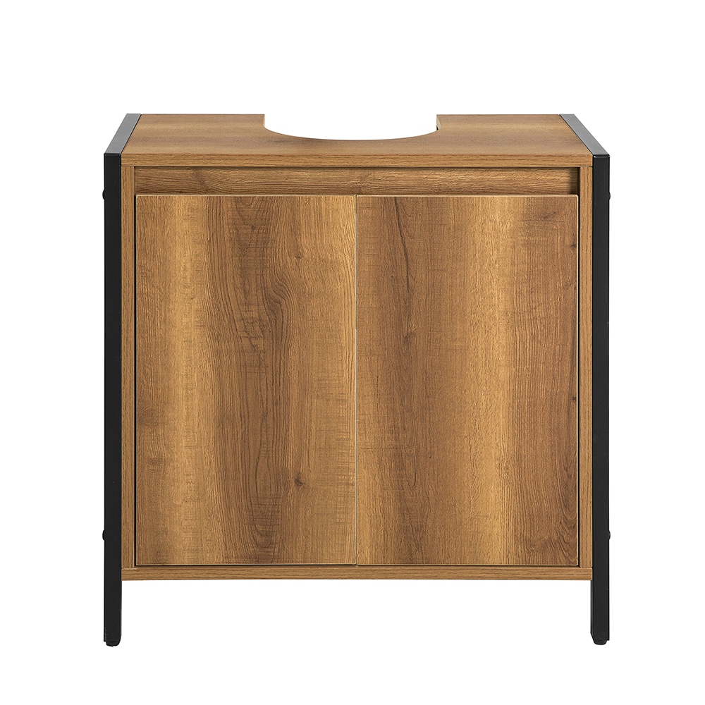 SoBuy Waschbeckenunterschrank mit 2 T&uuml;ren Dunkelbraun 60x30x60cm Funktional 